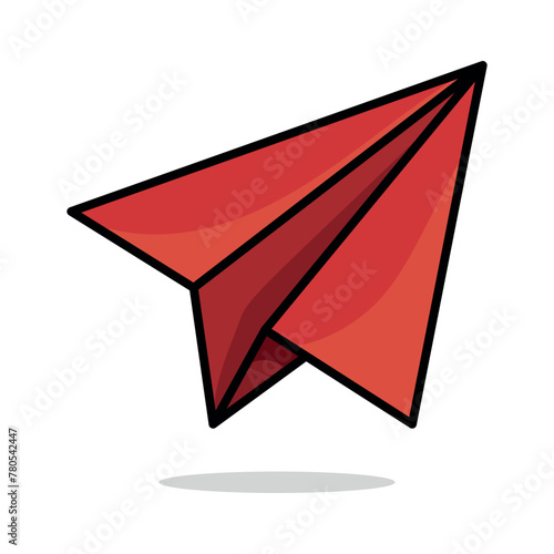 Paper Plane Cartoon Style