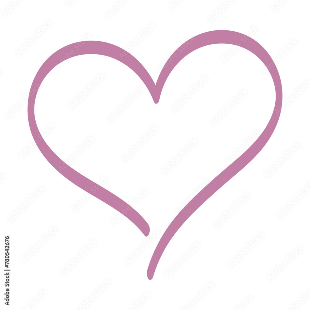 Pink Calligraphy Heart