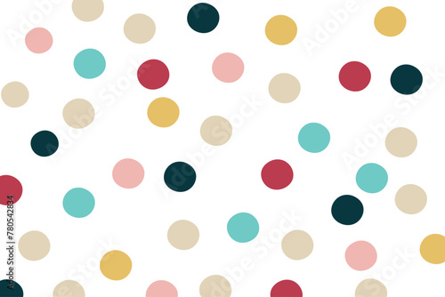 Polka Dots Colourful Pattern Background