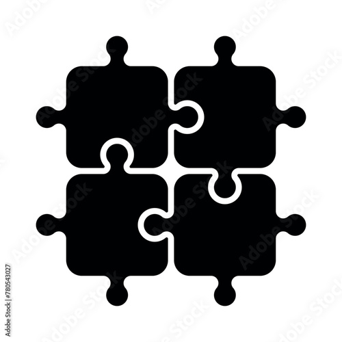 Puzzle Peices Rounded Silhouette photo