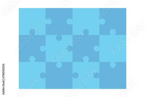 Puzzle Rectangle Flat Style
