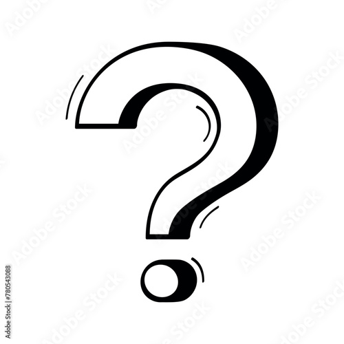 Question Mark 3D Glyph Style
