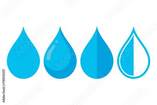 Raining Water Droplet Four Styles photo