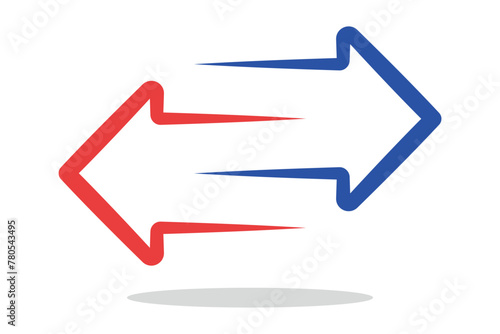 Right And Left Arrow Thin Ends