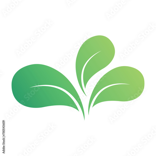 Rounded Eco Leaves Logo
