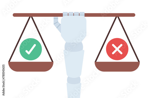 Robot Arm Holding Scales Ai Ethics