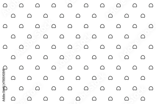 Semi Circle Shapes Outline Pattern Background