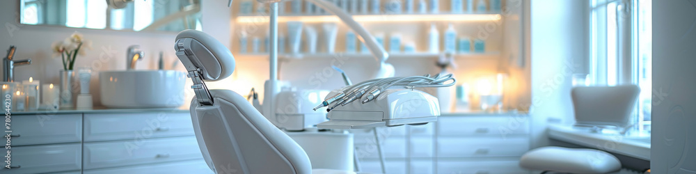 Modern Dental Office Interior with Bright Lighting Modern Dental Office Interior with Bright Lighting
