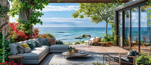 Coastal Retreat: A Luxurious Beachfront Villa Offering the Ultimate in Summer Relaxation and Modern Architectural Beauty