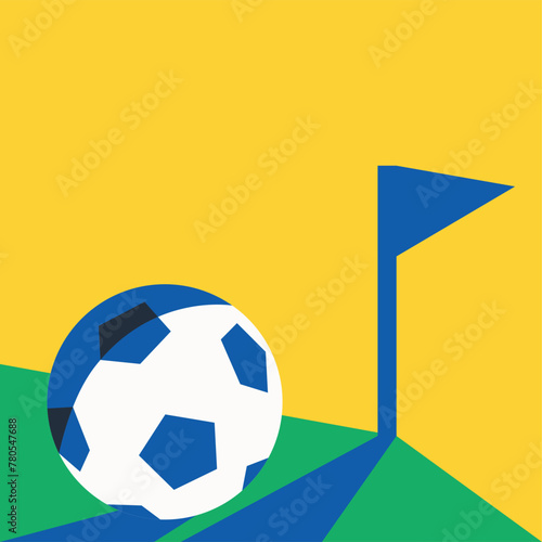 Vector trophy of the European Football Championship 2024 in Germany vector illustration.