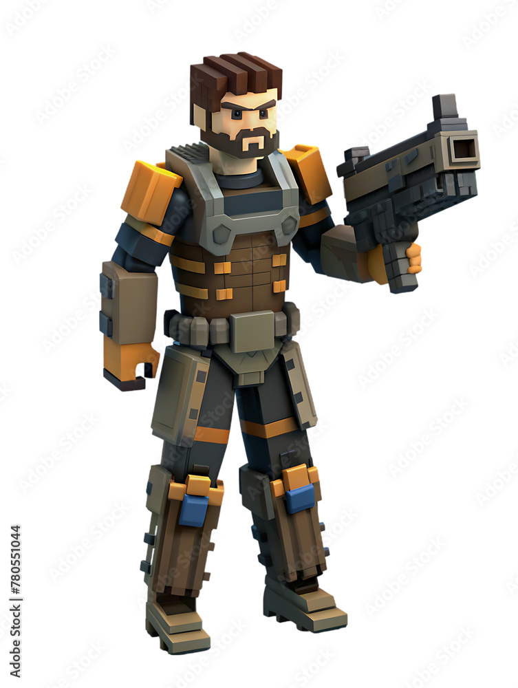 Portrait of a fictional pixel character Portrait of a fictional pixel character