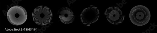 Spiral sound wave rhythm line dynamic abstract. Circular spiral sound wave rhythm from lines. Vector