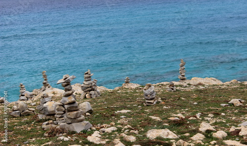 Photography Steinhaufen, Steinstapel am Meer