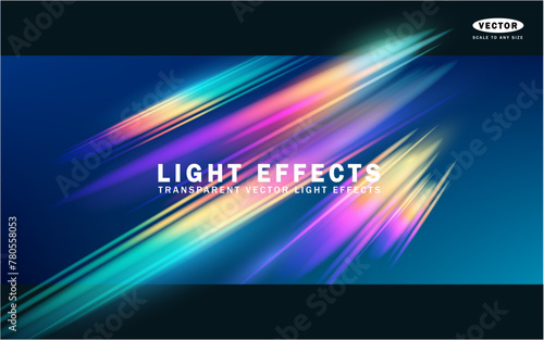 Transparent lens rainbow light flare effects. Vector illustration © James Thew