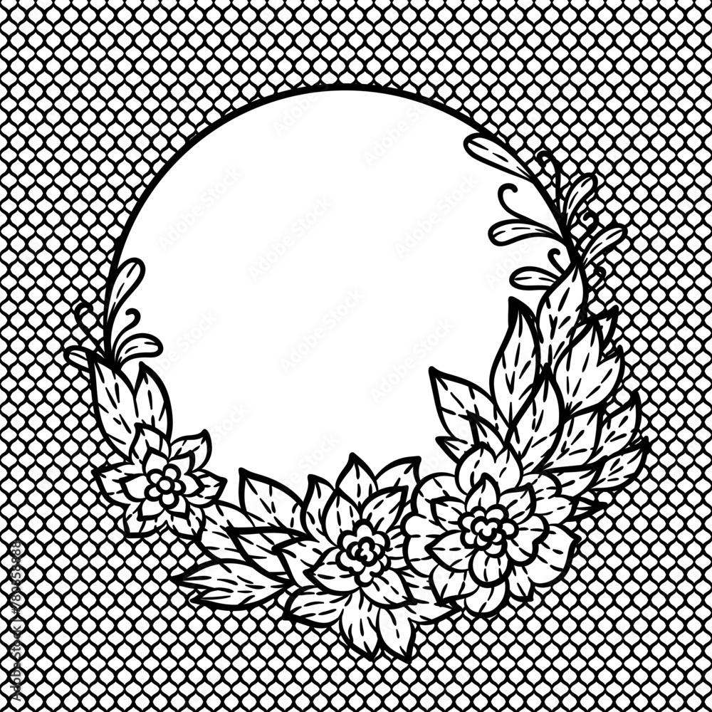 Obraz premium Lace background with flowers. Embroidery handmade decoration.