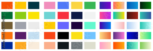 Gradient color trend. Modern pallet of flat design. 
