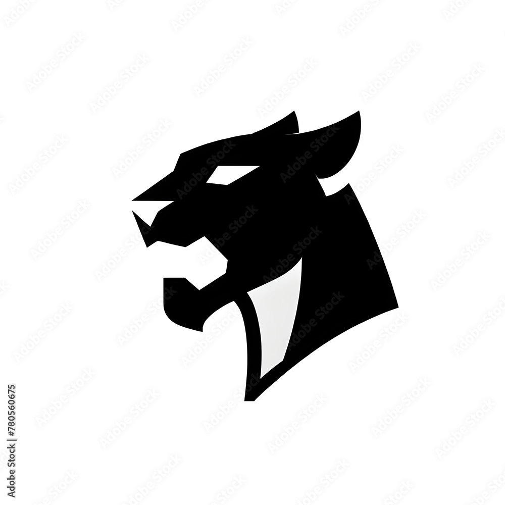 panther head black and white simple minimalistic logo icon tattoo vector style illustration panther head black and white simple minimalistic logo icon tattoo vector style illustration