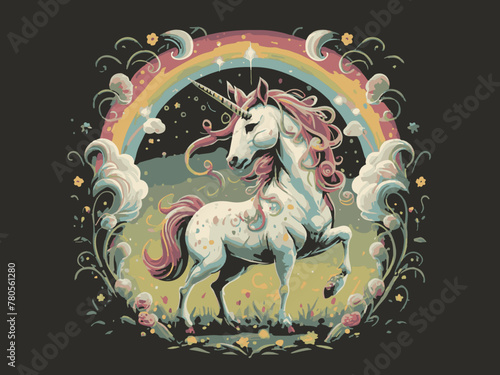 Unicorn horse cartoon vector design Cartoon rainbow unicorn horse Royalty Free Vector unicorn horse vector logo