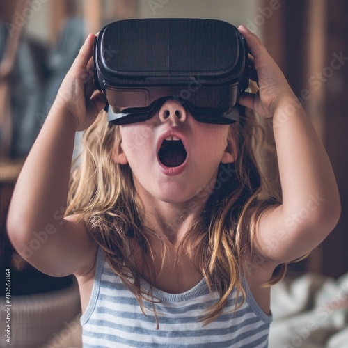 Young child with a VR heads...