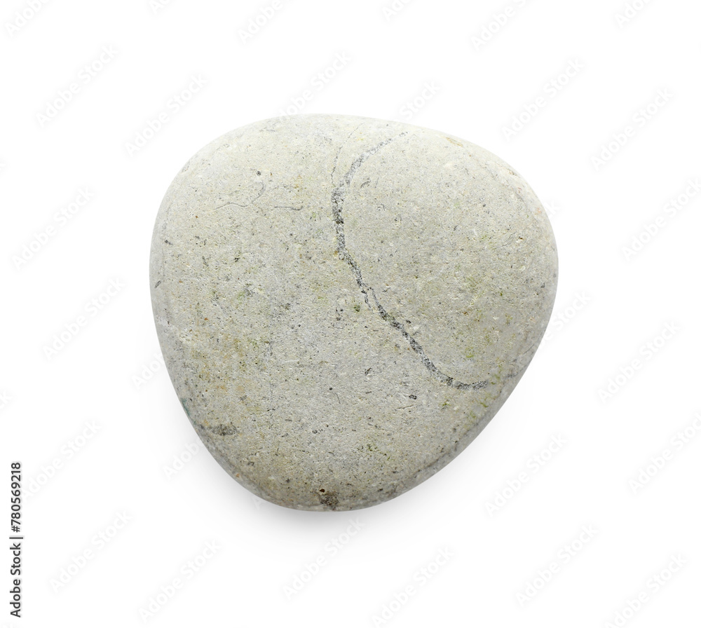 Fototapeta premium One light stone isolated on white, top view