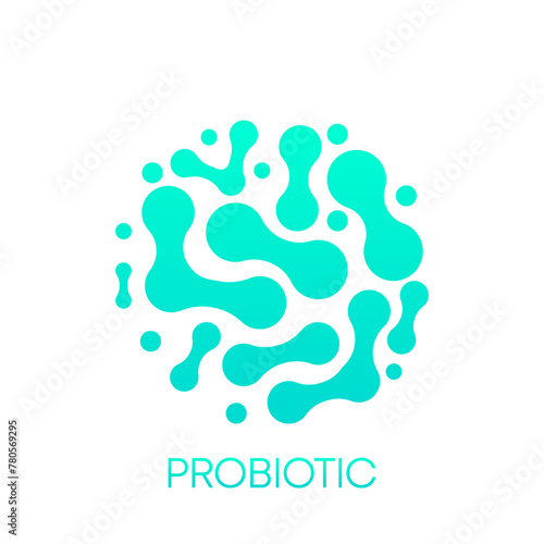 Probiotic Bacteria logo design. Vector illustration.