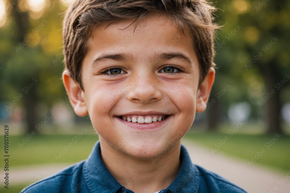 Close up of boy smiling face Close up of boy smiling face