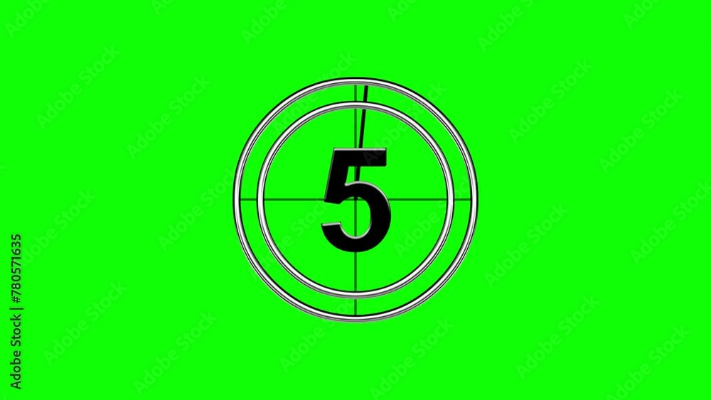 Countdown 10 seconds motion graphics with green screen background Countdown 10 seconds motion graphics with green screen background
