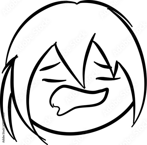 Cartoon face icons in different emotions