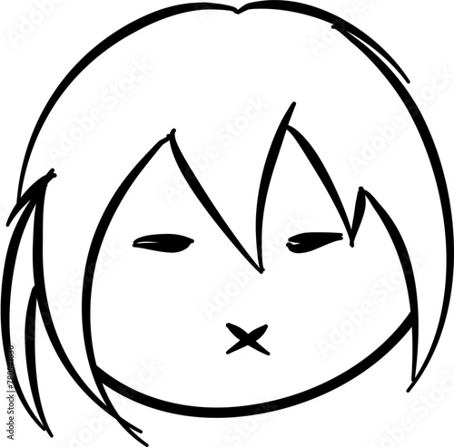 Cartoon face icons in different emotions