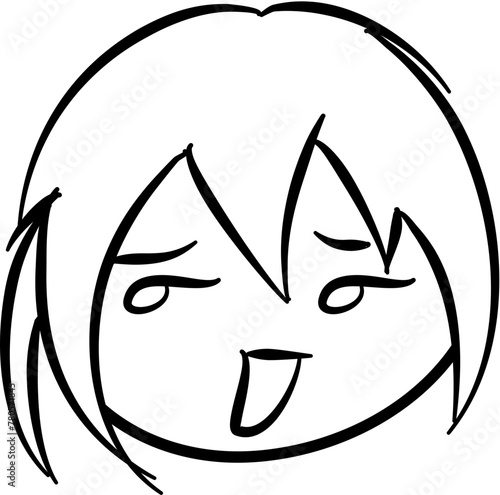 Cartoon face icons in different emotions