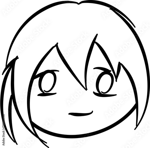 Cartoon face icons in different emotions