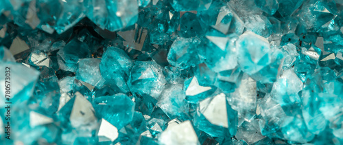 Aquamarine crystal mineral stone. Gems. Mineral crystals in the natural environment. Texture of precious and semiprecious stones. shiny surface of precious stone © Vera