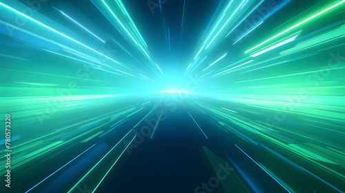 Digital green and blue geometry wave abstract graphic poster web page PPT background