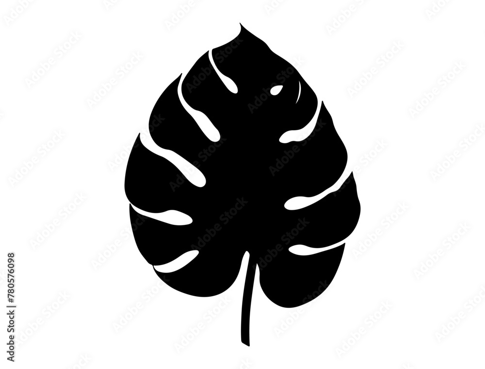 Tropical leaf silhouette vector art Tropical leaf silhouette vector art