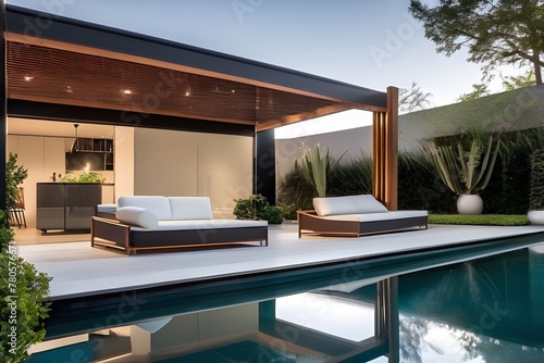 modern living room with pool © Azra