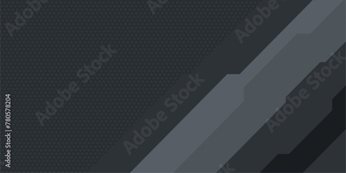 Carbon Dark Grey Abstract Tech Futuristic Gaming Vector Background