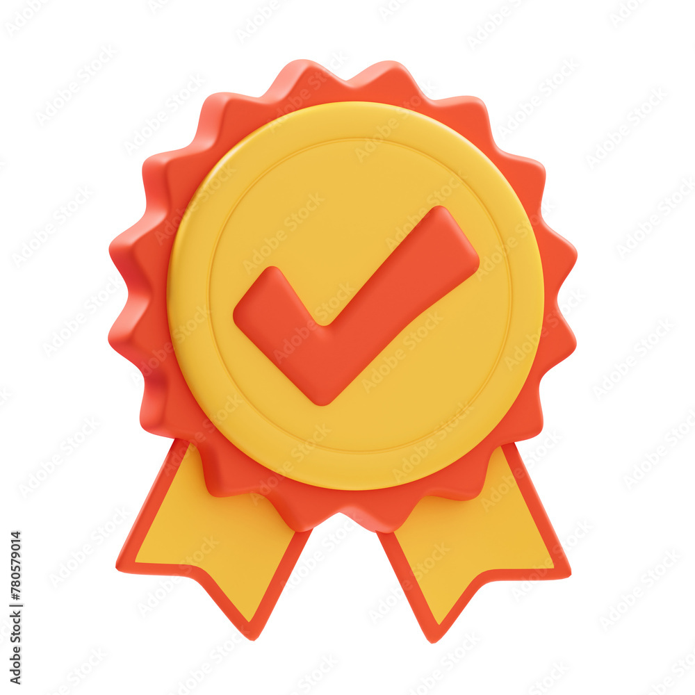 3D Verified Badge Icon for Shopping and Delivery 3D Verified Badge Icon for Shopping and Delivery