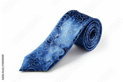 A modern and sleek blue necktie design with calligraphy for Father's Day celebration.