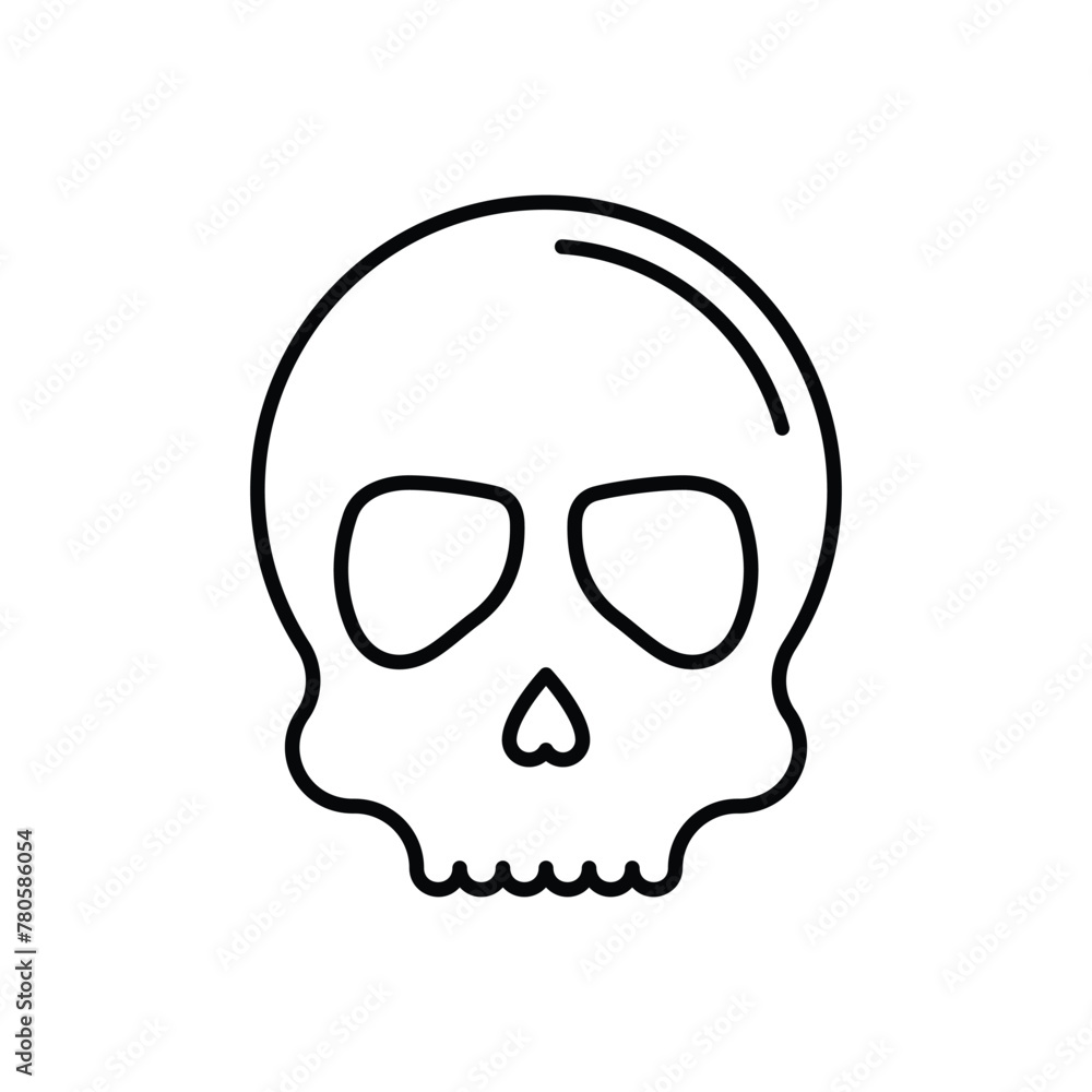 Fototapeta premium Skull vector icon
