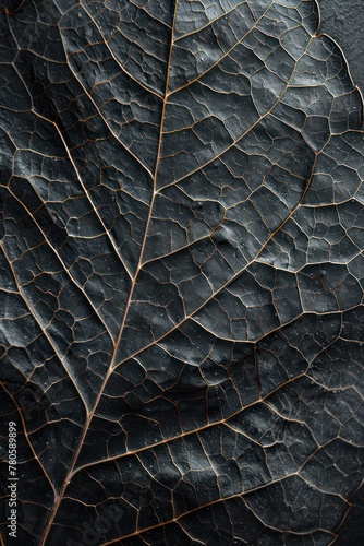 Intricate vein patterns in a leaf, emphasizing the natural network that supports life photo