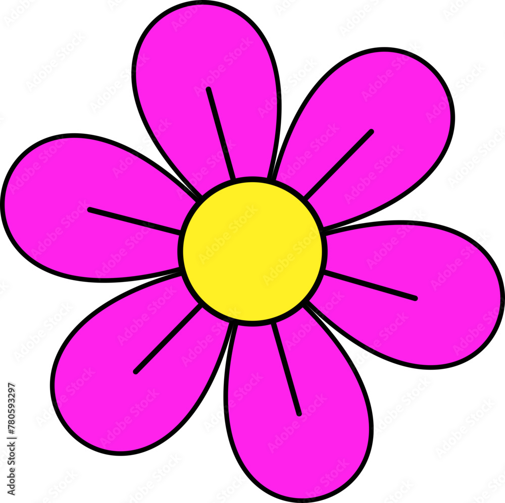 Flower with Pink Petals and Yellow Center Flower with Pink Petals and Yellow Center