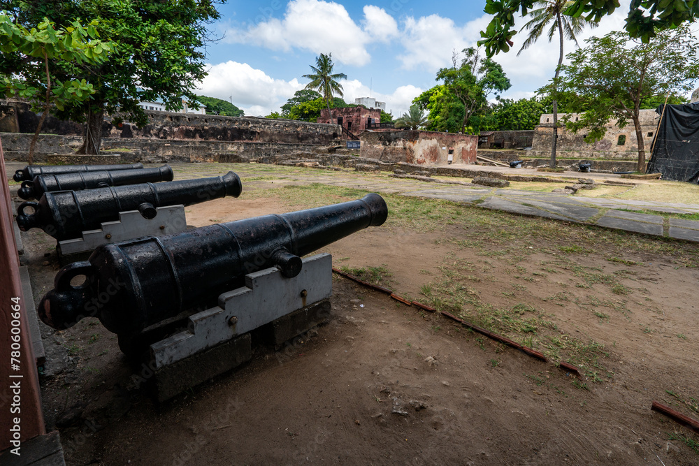 old fort Jesus in Kenyan city of Mombasa on the coast of the Indian Ocean