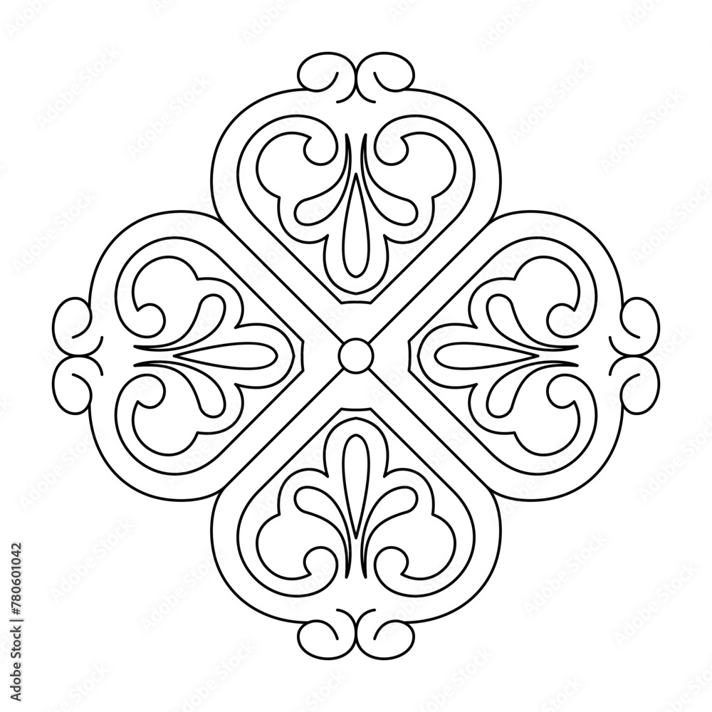 Ancient decorative pattern. Decorative element vector illustration. Architectural floral element. Ancient decorative pattern. Decorative element vector illustration. Architectural floral element.