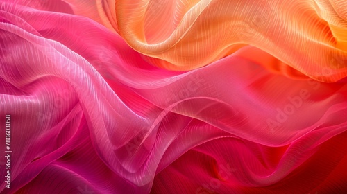 A close up of a colorful fabric with wavy lines, AI