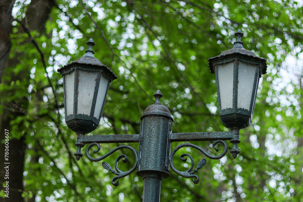 old street lamp in the park