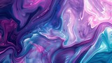 Abstract liquid paint background with purple, blue and pink colors. A visual representation of the swirling patterns