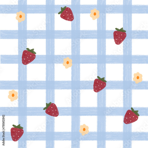 pattern with strawberries