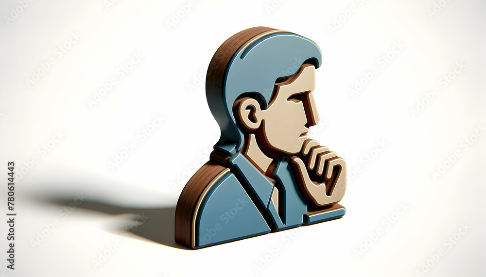 3D Flat Icon: Professional Prowess - Business Expert with Confidence in Corporate World Portrait, People Theme, Isolated White Background 3D Flat Icon: Professional Prowess - Business Expert with Confidence in Corporate World Portrait, People Theme, Isolated White Background