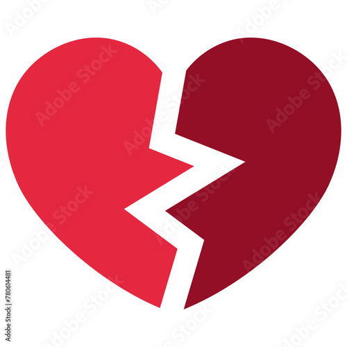 Broken Heart Split Icon