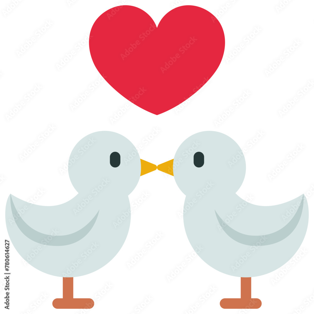 Two Love Birds Icon Two Love Birds Icon